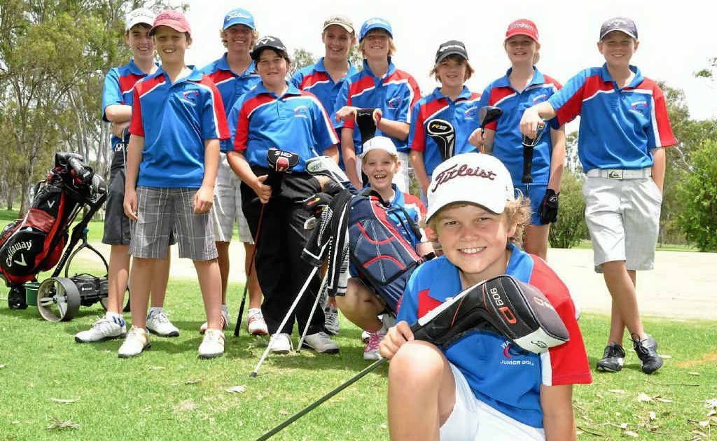 Declan Murphy (front) with fellow junior golfers Tim Duggan, Nathan Jones, Eliza McLennan, (back) Jack Daley, Jay Roberts, Chris Hynes, Sam McLennan, Ben O’Dea, Julia Murphy and Jack Pearson. Declan Murphy (front) with fellow junior golfers Tim Duggan, Nathan Jones, Eliza McLennan, (back) Jack Daley, Jay Roberts, Chris Hynes, Sam McLennan, Ben O’Dea, Julia Murphy and Jack Pearson.
